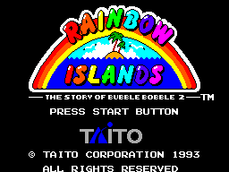 Rainbow Islands - The Story of Bubble Bobble 2 (Brazil) Title Screen